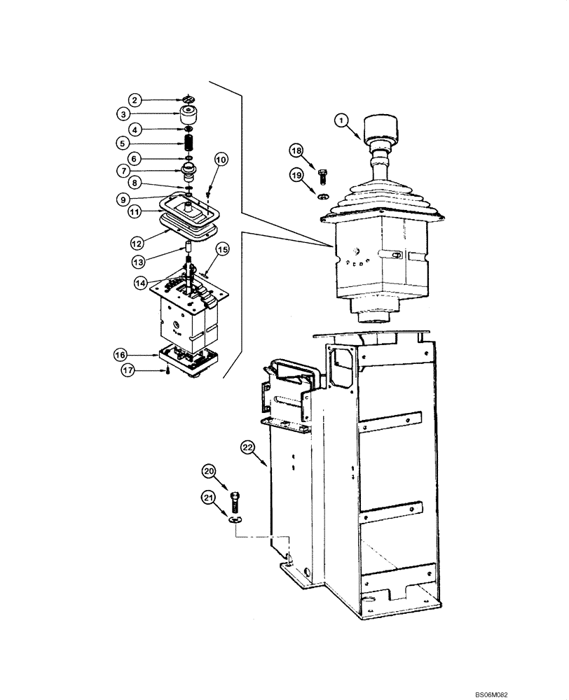 Схема запчастей Case 845 - (06.02[00]) - TRANSMISSION LEVER (06) - POWER TRAIN