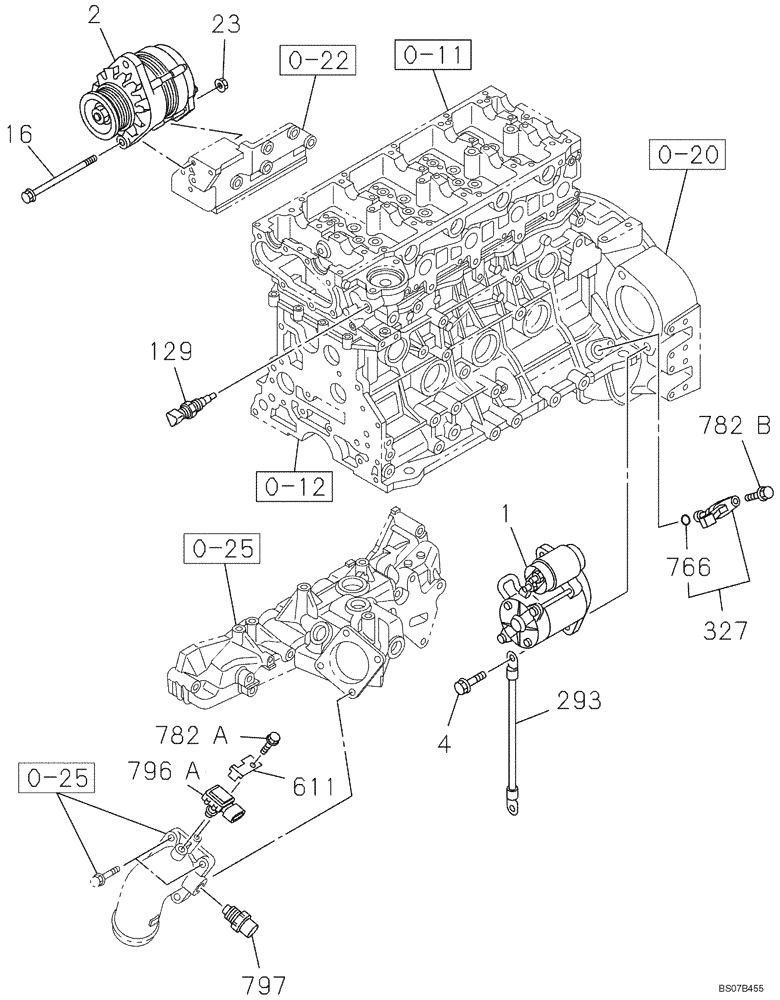 Схема запчастей Case CX160B - (04-01) - ELECTRICAL ACCESSORIES - ENGINE (04) - ELECTRICAL SYSTEMS