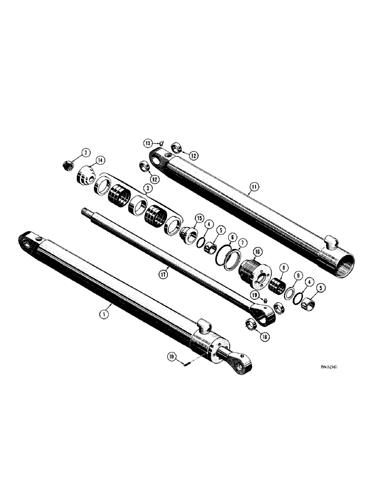 Схема запчастей Case 420C - (308[1]) - D27753 HYDRAULIC BUCKET CYLINDER (07) - HYDRAULIC SYSTEM