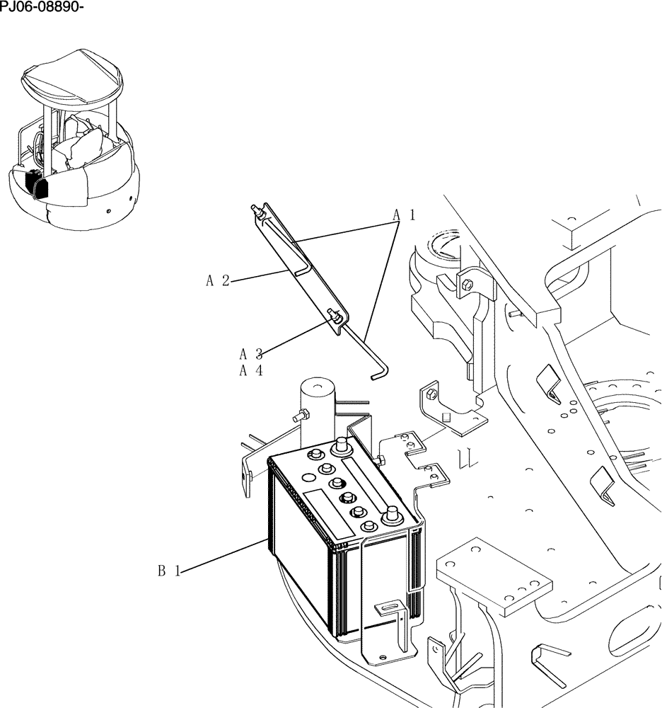 Схема запчастей Case CX50B - (280-01[1]) - BATTERY ASSY (55) - ELECTRICAL SYSTEMS