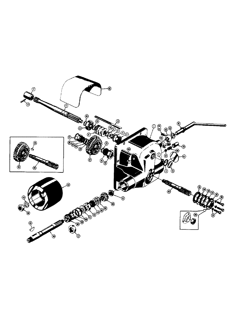 Схема запчастей Case 420 - (174) - POWER TAKE-OFF AND BELT PULLEY (05) - UPPERSTRUCTURE CHASSIS