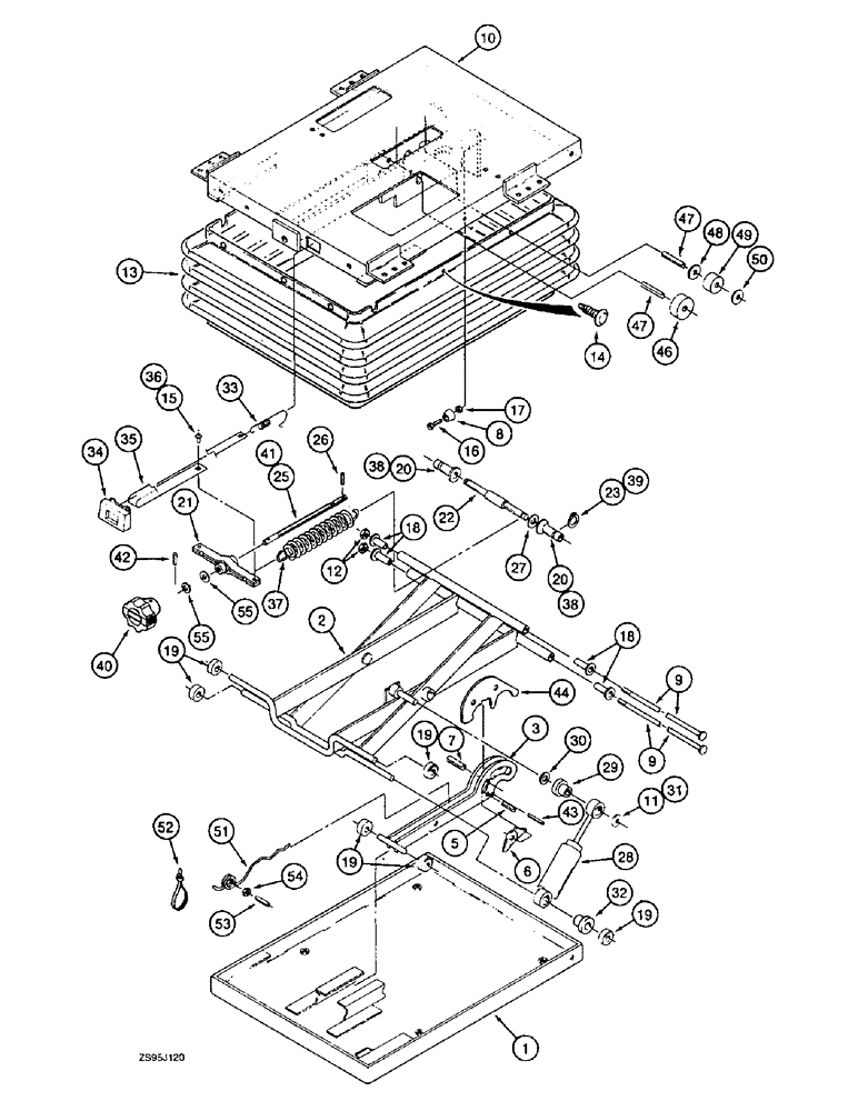 Схема запчастей Case 550E - (9-30) - SEAT ASSEMBLY, WITH SUSPENSION (09) - CHASSIS/ATTACHMENTS