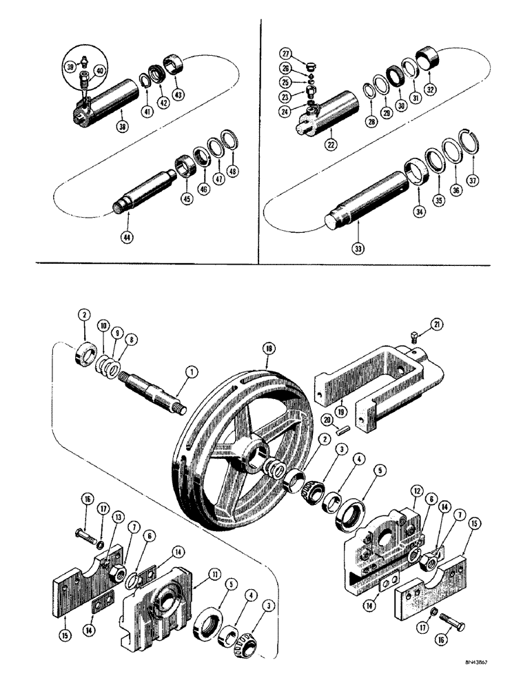 Схема запчастей Case 750 - (136) - IDLER WHEEL AND TRACK ADJUSTER (04) - UNDERCARRIAGE