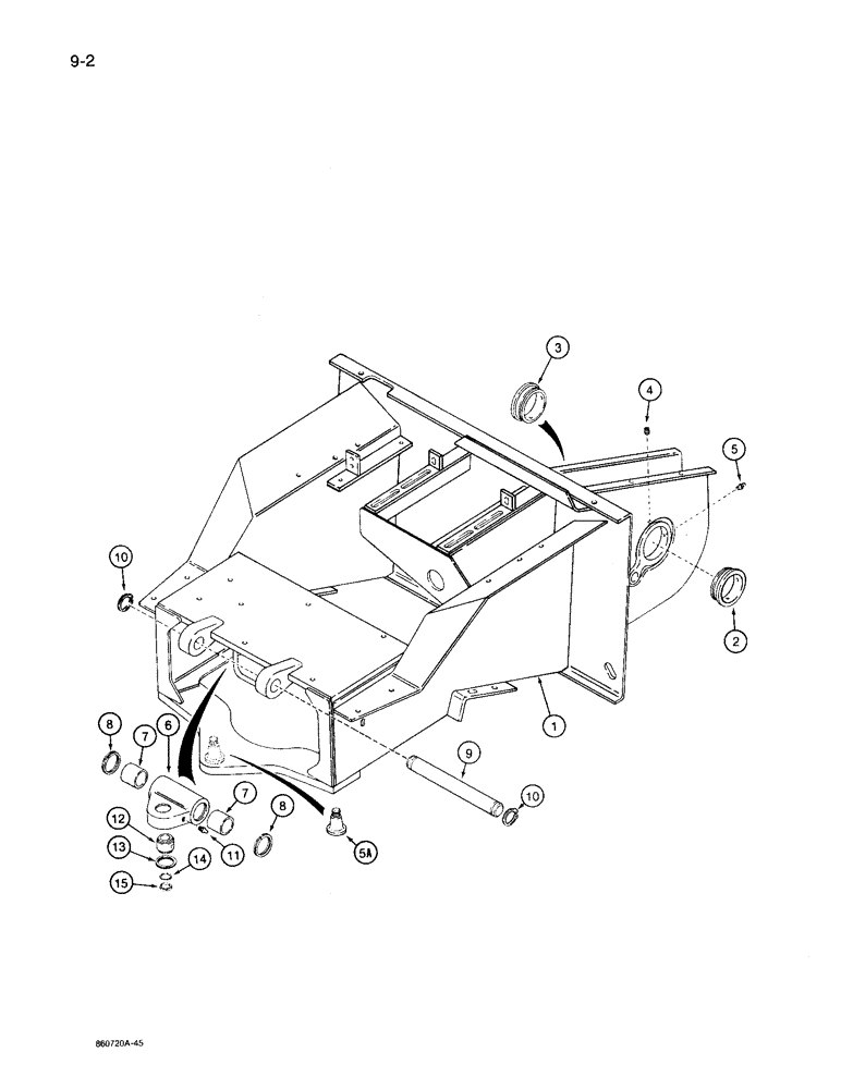 Схема запчастей Case 360 - (9-002) - FRONT FRAME (09) - CHASSIS/ATTACHMENTS