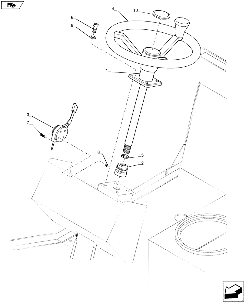 Схема запчастей Case SV211 - (41.101.AA[01]) - STEERING WHEEL AND COLUMN (41) - STEERING