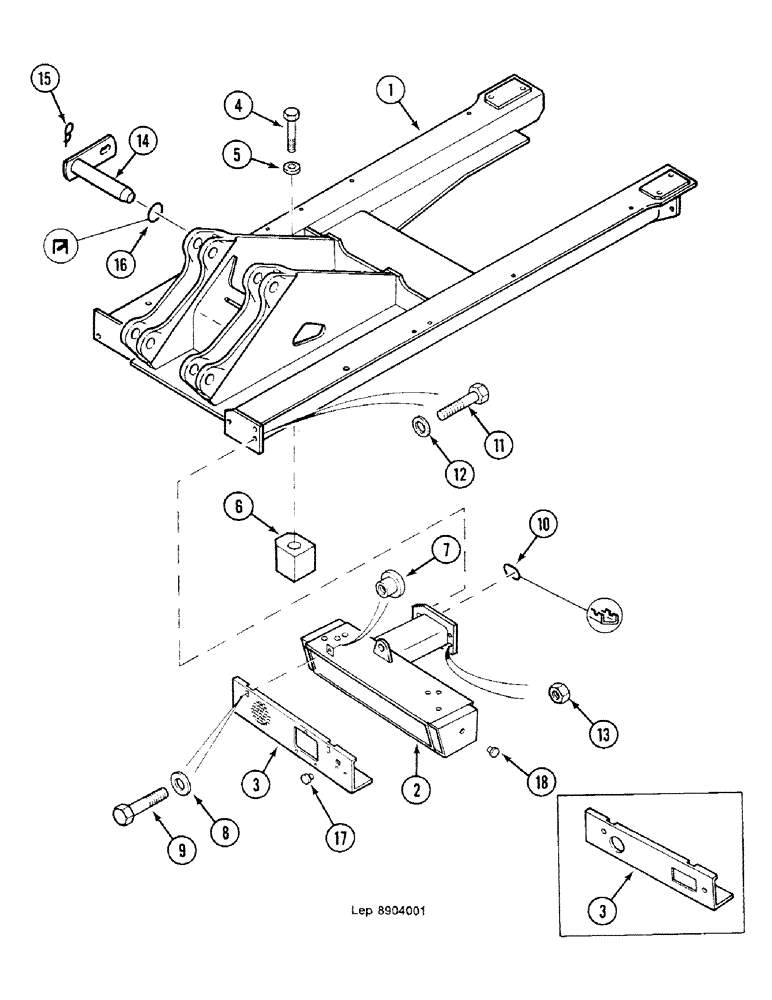 Схема запчастей Case 688C - (9A-4) - TURNTABLE FRAME (05.1) - UPPERSTRUCTURE CHASSIS/ATTACHMENTS