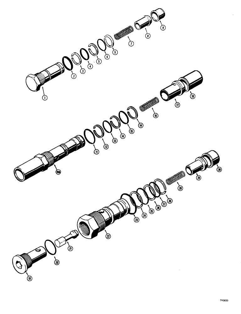 Схема запчастей Case W20 - (338) - L35320 CHECK VALVE, L35386 AND L35319 SECONDARY RELIEF VALVES, L35321 REGENERATION CHECK VALVE (08) - HYDRAULICS