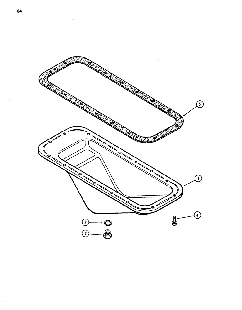 Схема запчастей Case 480LL - (034) - OIL PAN, 188 DIESEL ENGINE (10) - ENGINE