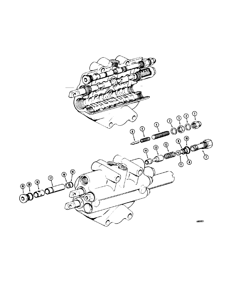 Схема запчастей Case 680CK - (234[1]) - MAIN RELIEF VALVE (35) - HYDRAULIC SYSTEMS