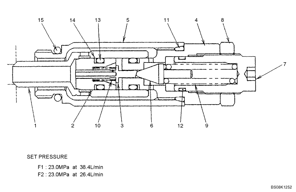 Схема запчастей Case CX27B BTW - (07-017) - VALVE ASSY, RELIEF (PX22V00004F1, PX22V00004F2) (35) - HYDRAULIC SYSTEMS