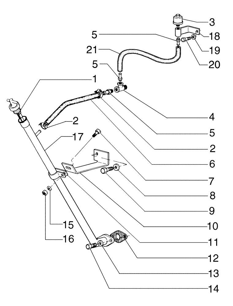 Схема запчастей Case 885B - (06-03[17]) - TRANSMISSION OIL DIPSTICK (06) - POWER TRAIN