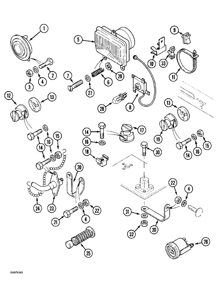 Схема запчастей Case 888 - (4-36) - TURNTABLE ELECTRICAL COMPONENTS (04) - ELECTRICAL SYSTEMS