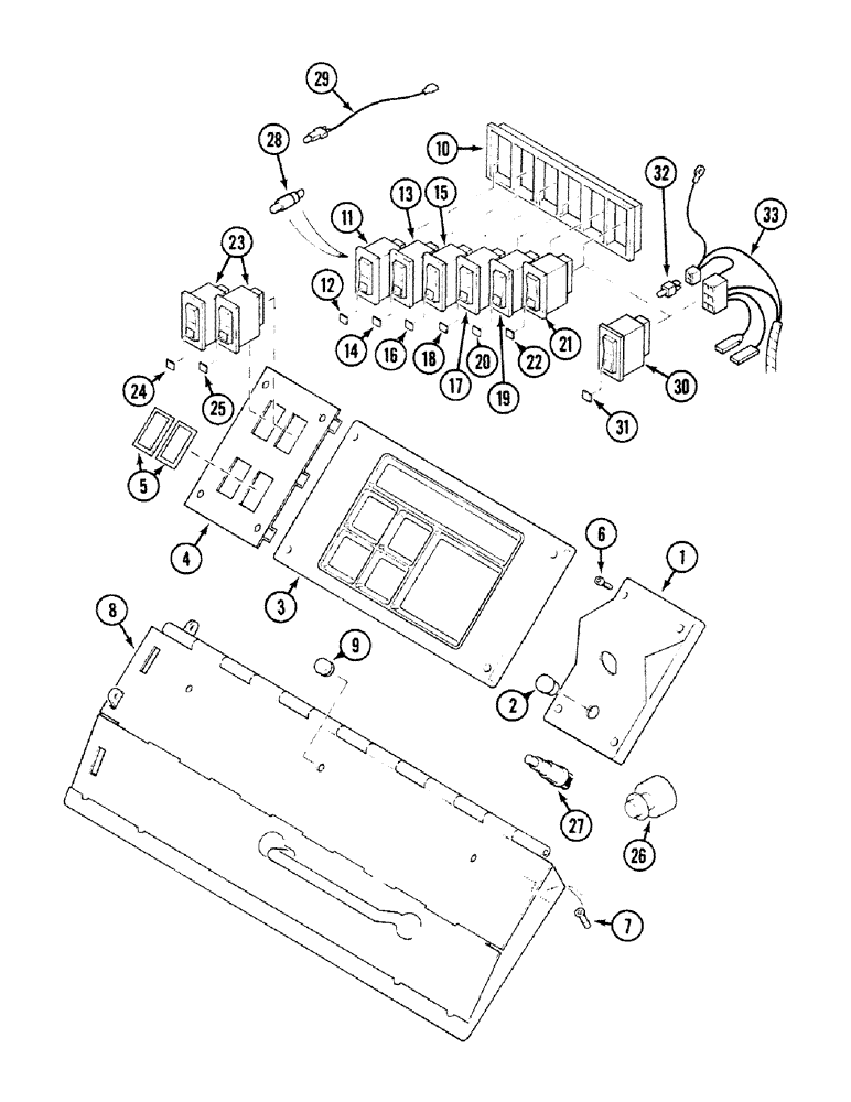 Схема запчастей Case 580SK - (4-20) - SIDE INSTRUMENT PANEL (04) - ELECTRICAL SYSTEMS