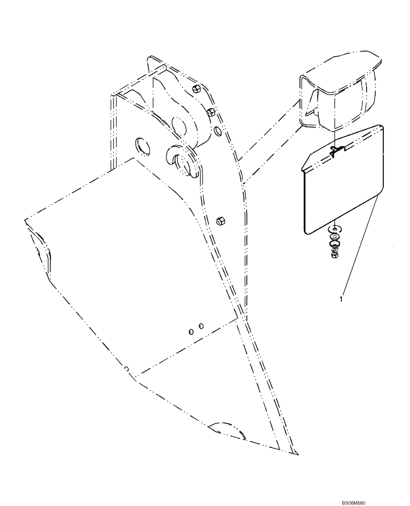 Схема запчастей Case 921E - (09-91) - LICENSE PLATE MOUNTING (09) - CHASSIS