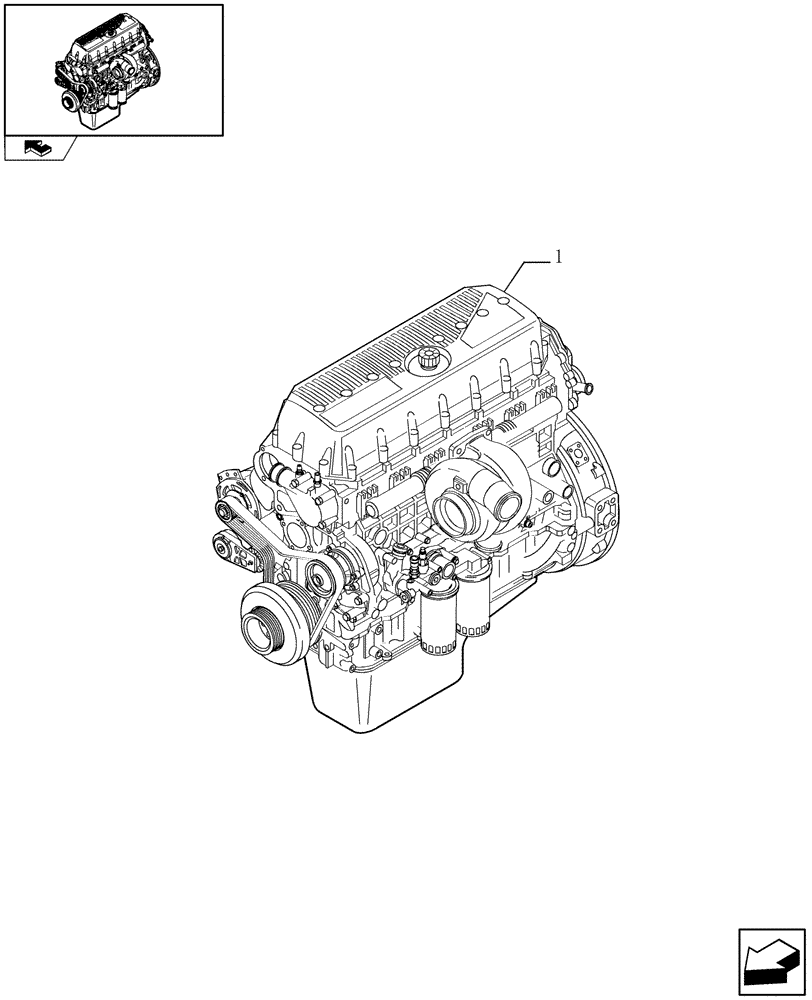 Схема запчастей Case F3BE0684J E902 - (0.02.1) - ENGINE ASSY (504094592) 