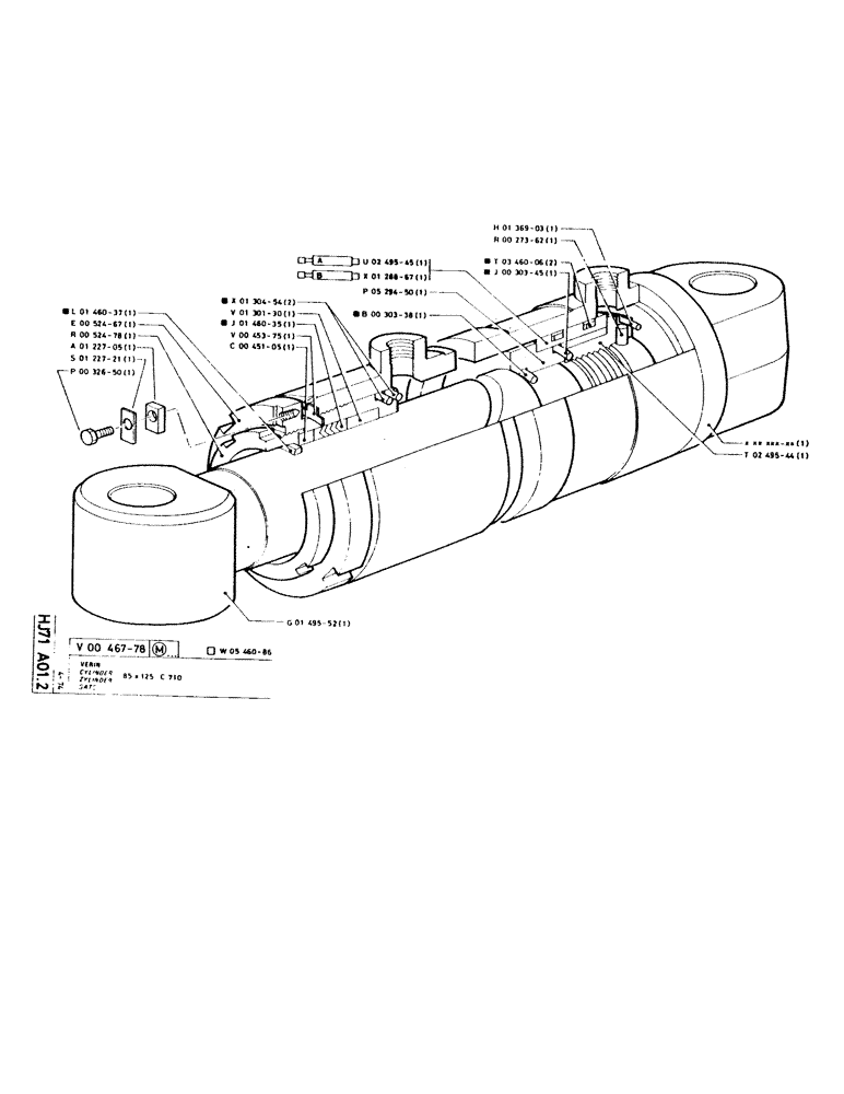 Схема запчастей Case GCK120 - (084) - CYLINDER 