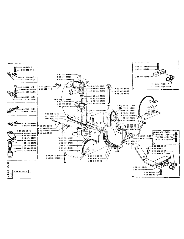 Схема запчастей Case 75P - (022) - FUEL AND OIL CIRCUIT (02) - FUEL SYSTEM