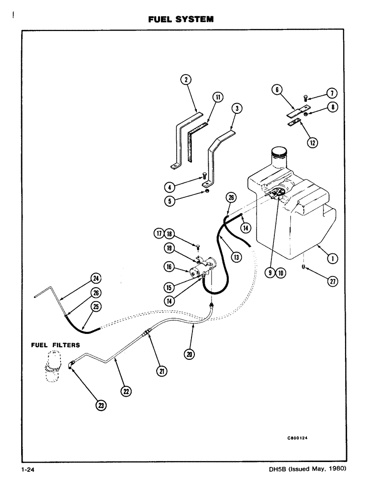 Схема запчастей Case DH5 - (1-24) - FUEL SYSTEM (10) - ENGINE