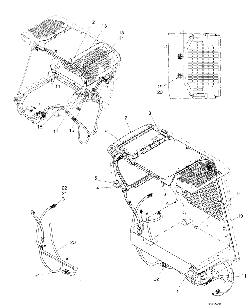 Схема запчастей Case 430 - (09-53A[01]) - HEATER SYSTEM (09) - CHASSIS