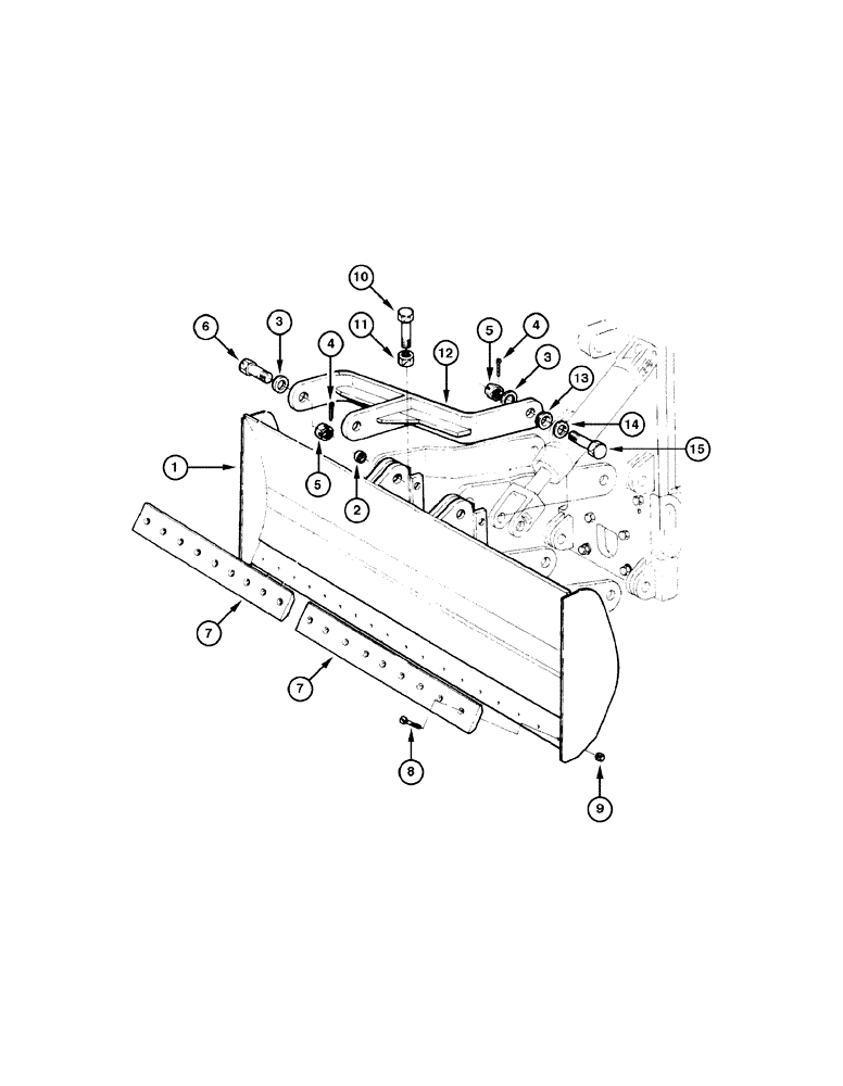 Схема запчастей Case 845 - (09-040[01]) - FRONT BLADE - ASSEMBLY (09) - CHASSIS