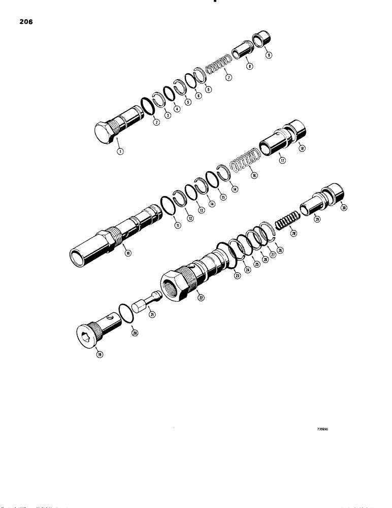 Схема запчастей Case W20 - (206) - CHECK VALVE (08) - HYDRAULICS