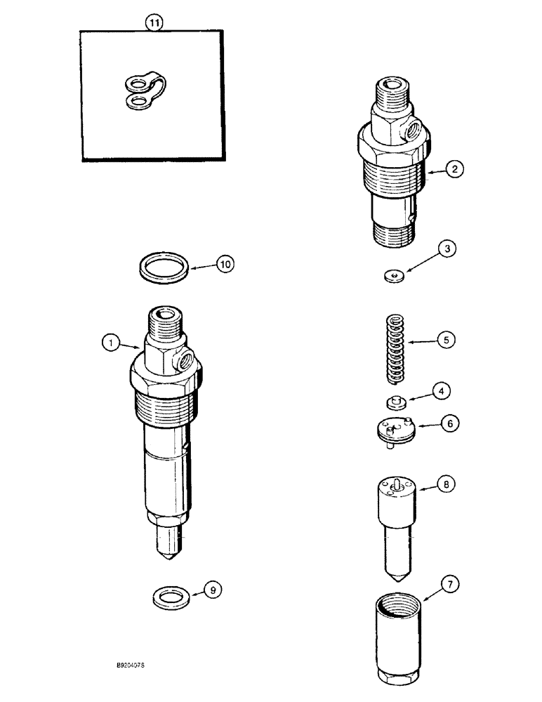 Схема запчастей Case 1155E - (3-26) - FUEL INJECTION NOZZLE - 9 MM TIP, 6T-590 ENGINE, PRIOR TO ENG SN 44475085 (03) - FUEL SYSTEM