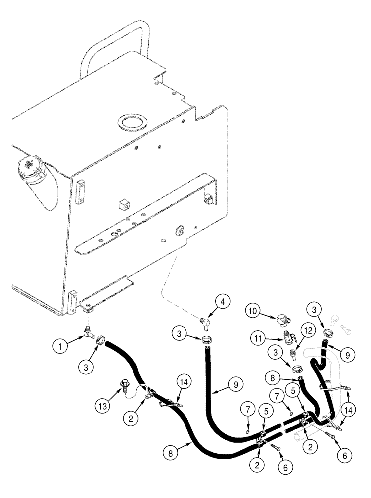 Схема запчастей Case 850H - (03-06) - FUEL LINES (03) - FUEL SYSTEM