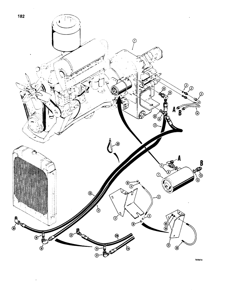 Схема запчастей Case W20 - (182) - TRANSMISSION HYDRAULIC CIRCUIT (06) - POWER TRAIN