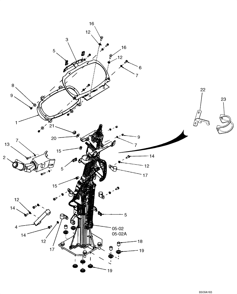 Схема запчастей Case 621E - (05-03) - CAB - STEERING COLUMN - ACCESSORY (05) - STEERING