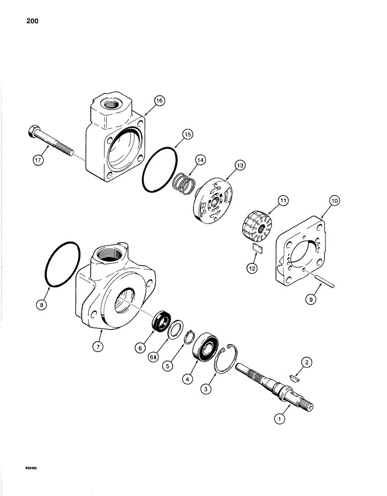 Схема запчастей Case 1280B - (200) - S516451 HYDRAULIC PUMP/CONTROL CIRCUIT (08) - HYDRAULICS