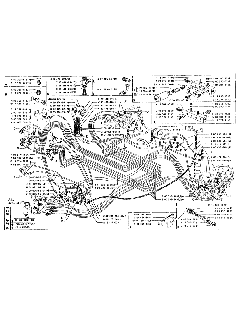 Схема запчастей Case 160CL - (123) - PILOT CIRCUIT (07) - HYDRAULIC SYSTEM