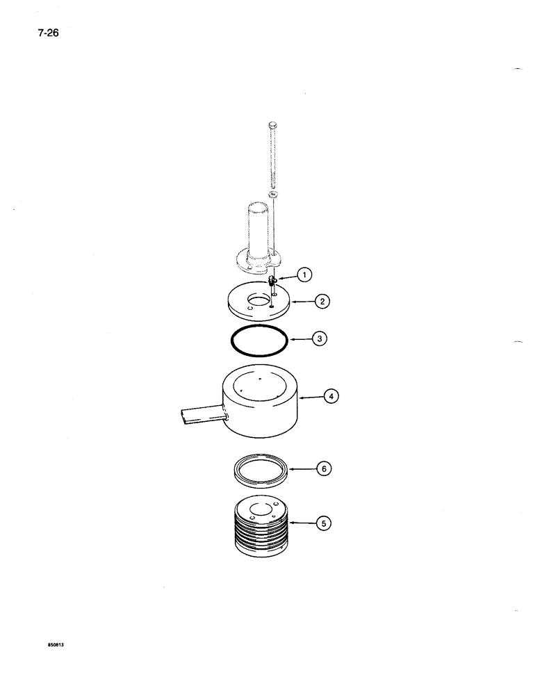 Схема запчастей Case 1085B - (7-026) - 3-PORT AIR SWIVEL, UNITS WITH MALE TUBE PORTS ON HYDRAULIC SWIVEL (07) - BRAKES