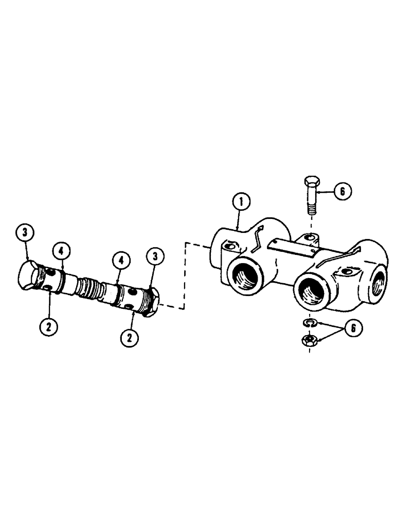 Схема запчастей Case 880B - (166) - LEVELER CHECK VALVE (07) - HYDRAULIC SYSTEM