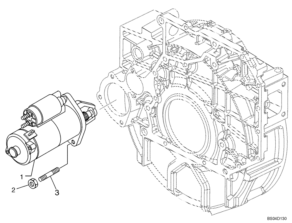 Схема запчастей Case 721D - (04-02) - STARTER - BOSCH (04) - ELECTRICAL SYSTEMS