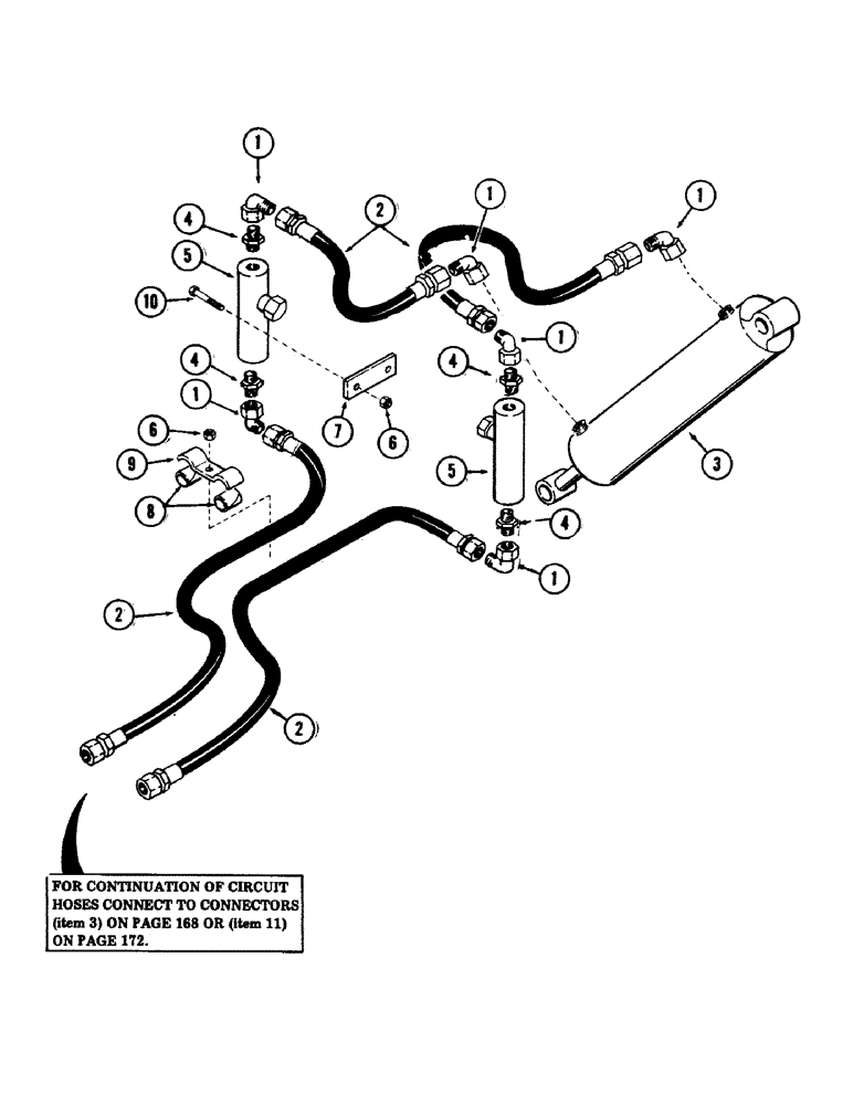 Схема запчастей Case 40 - (136) - WRIST-O-TWIST TUBING (35) - HYDRAULIC SYSTEMS