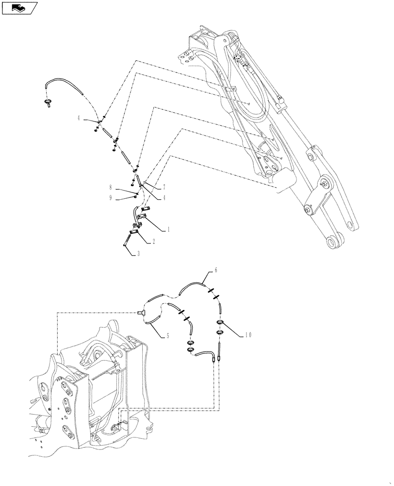 Схема запчастей Case 721F - (35.936.02) - HYDRAULICS - COUPLER (XT) (35) - HYDRAULIC SYSTEMS