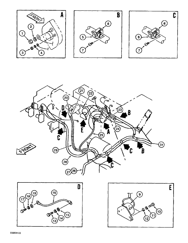 Схема запчастей Case 9010 - (4-09A) - ELECTRICAL SYSTEM, TRAVEL ALARM, HARNESS GUARDS AND HARDWARE (04) - ELECTRICAL SYSTEMS