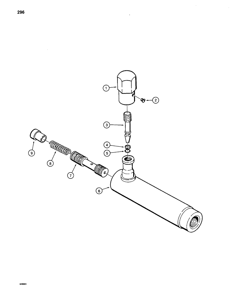 Схема запчастей Case 880C - (296) - WRIST-O-TWIST FLOW CONTROL VALVE, BEFORE PIN 6205339 (07) - HYDRAULIC SYSTEM