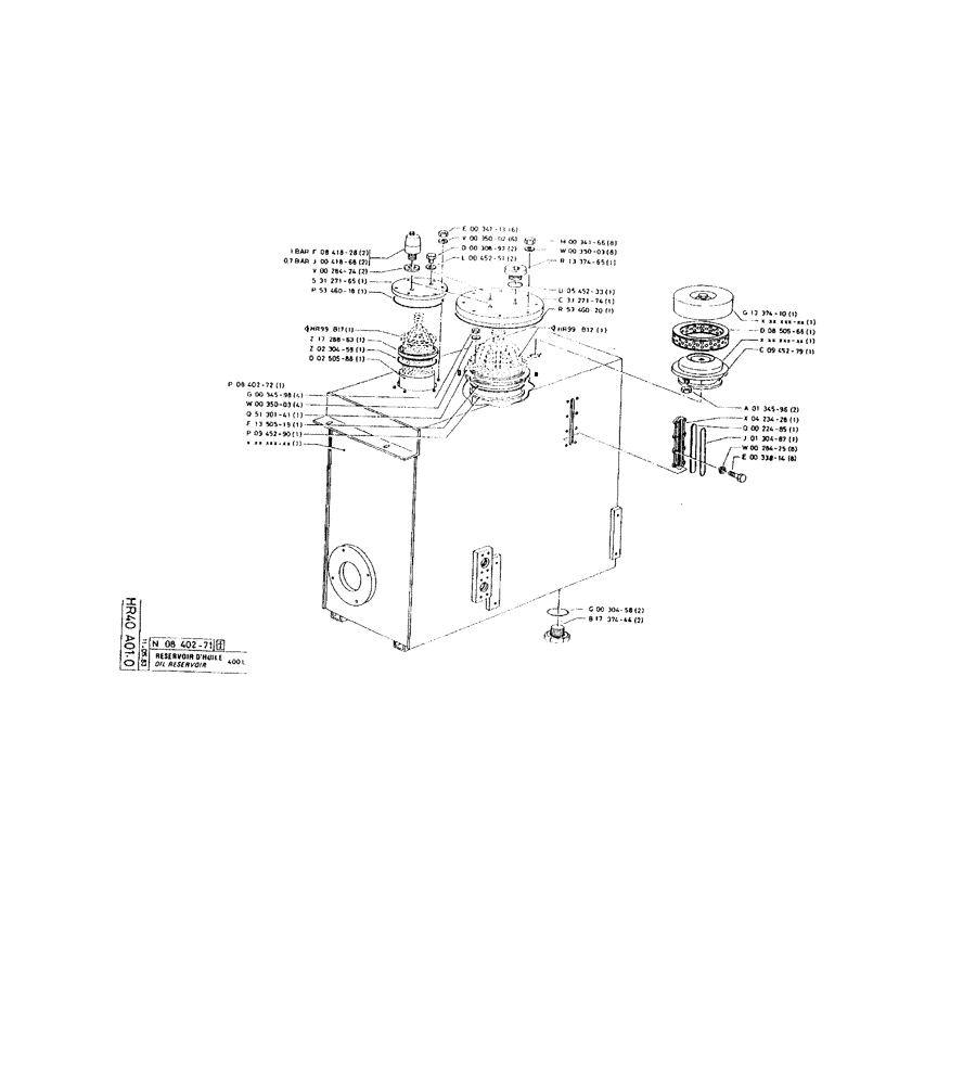 Схема запчастей Case 220 - (215) - OIL RESERVOIR (07) - HYDRAULIC SYSTEM