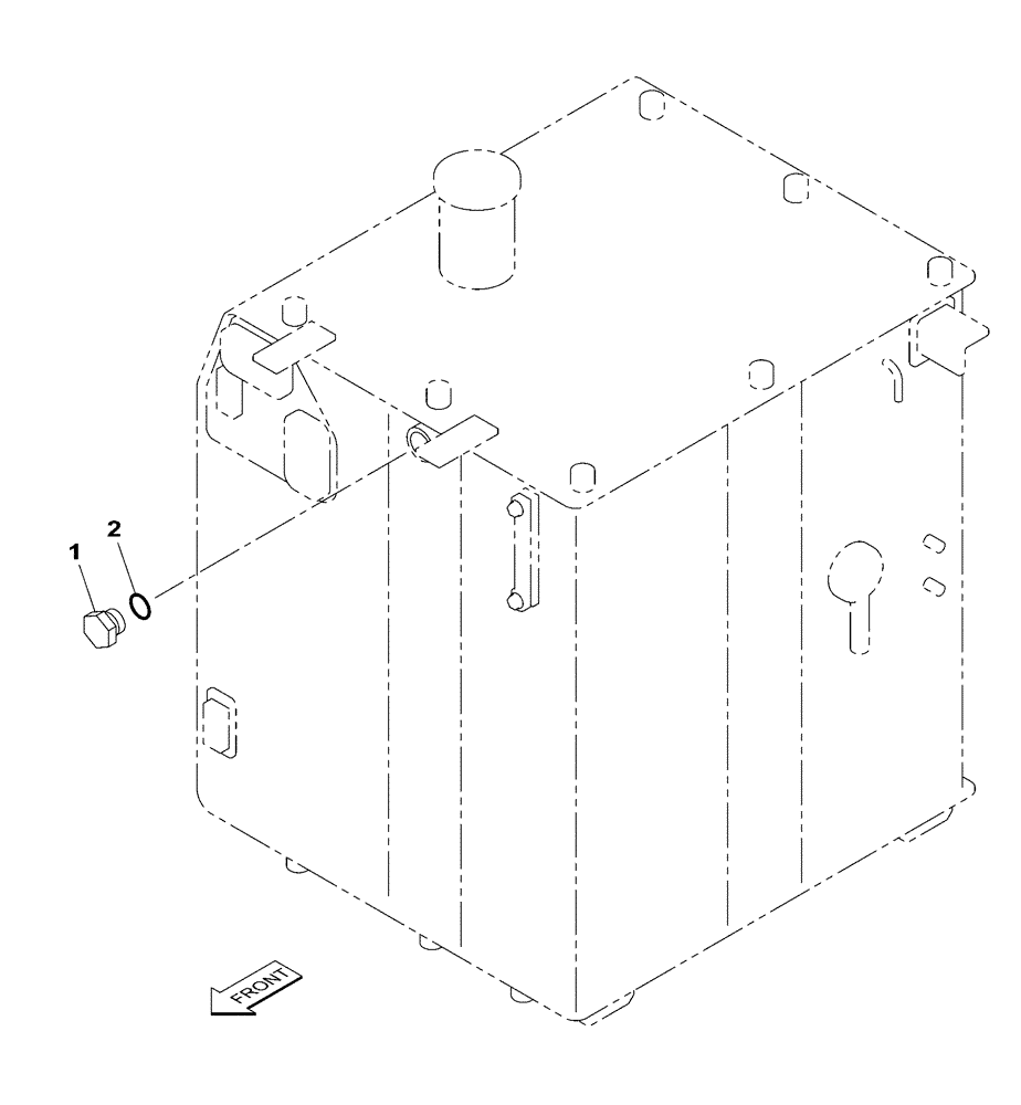 Схема запчастей Case CX300C - (03-003-00[01]) - FUEL TANK (03) - FUEL SYSTEM