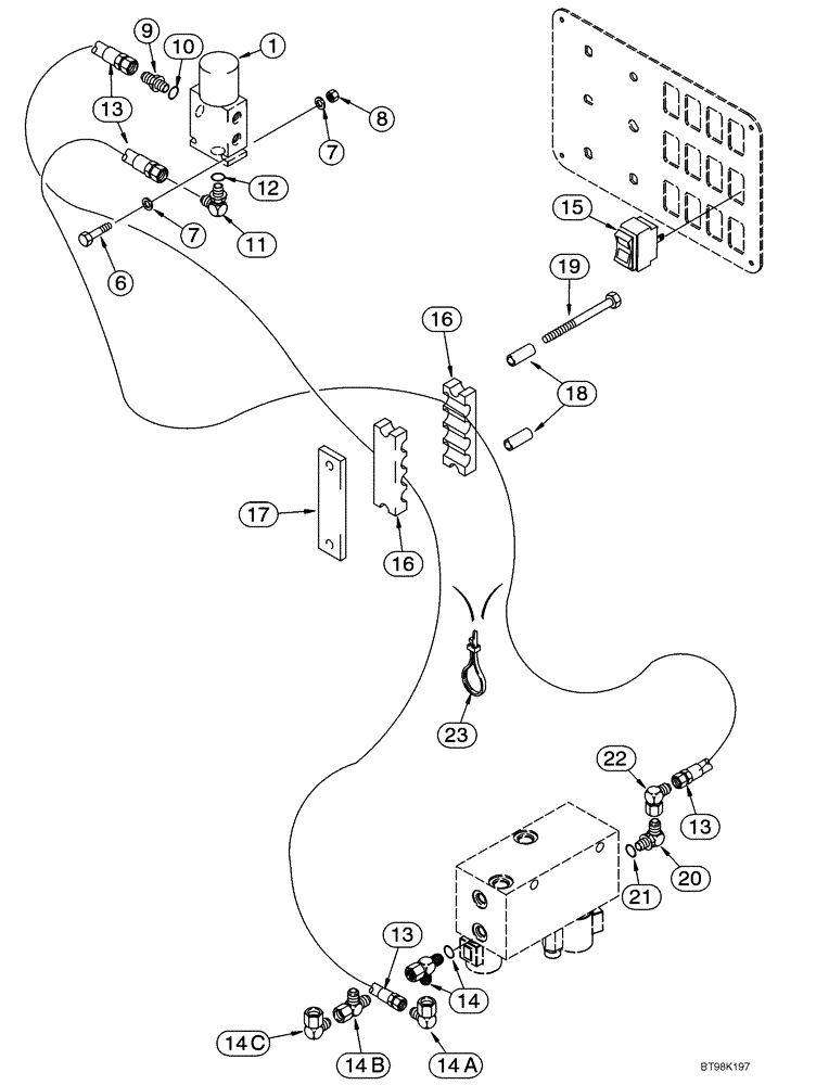 Схема запчастей Case 821C - (08-10A) - HYDRAULICS - COUPLER LOCKING (08) - HYDRAULICS