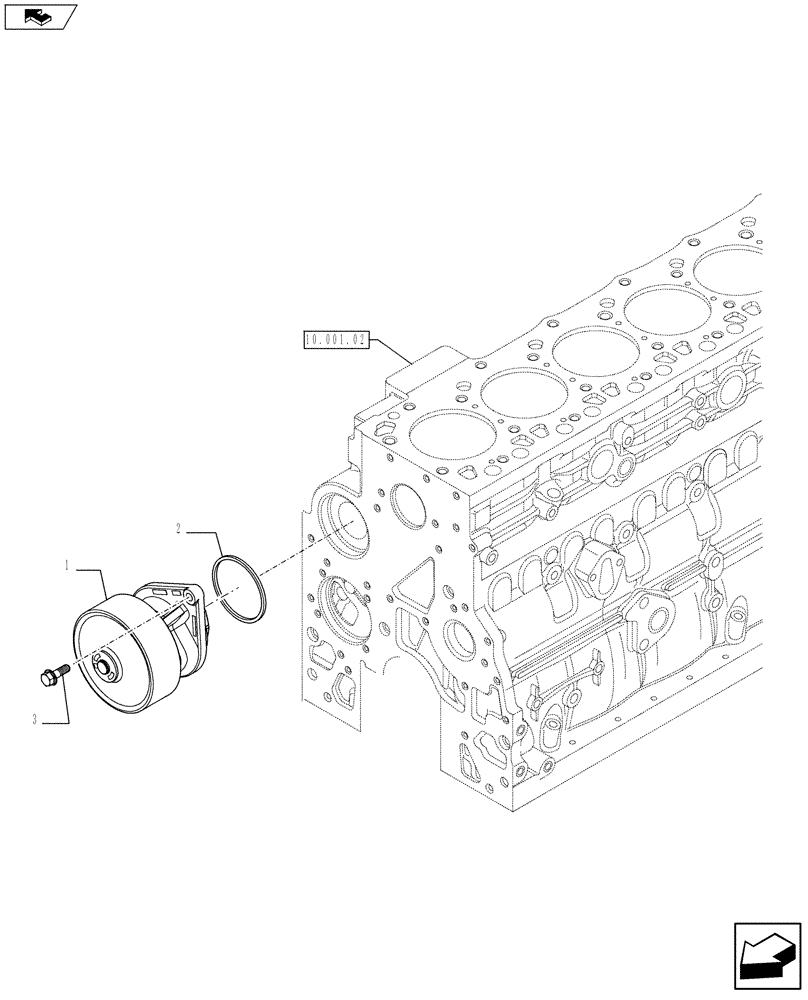 Схема запчастей Case F4DFE613E A002 - (10.402.02) - WATER PUMP (2852293) (10) - ENGINE