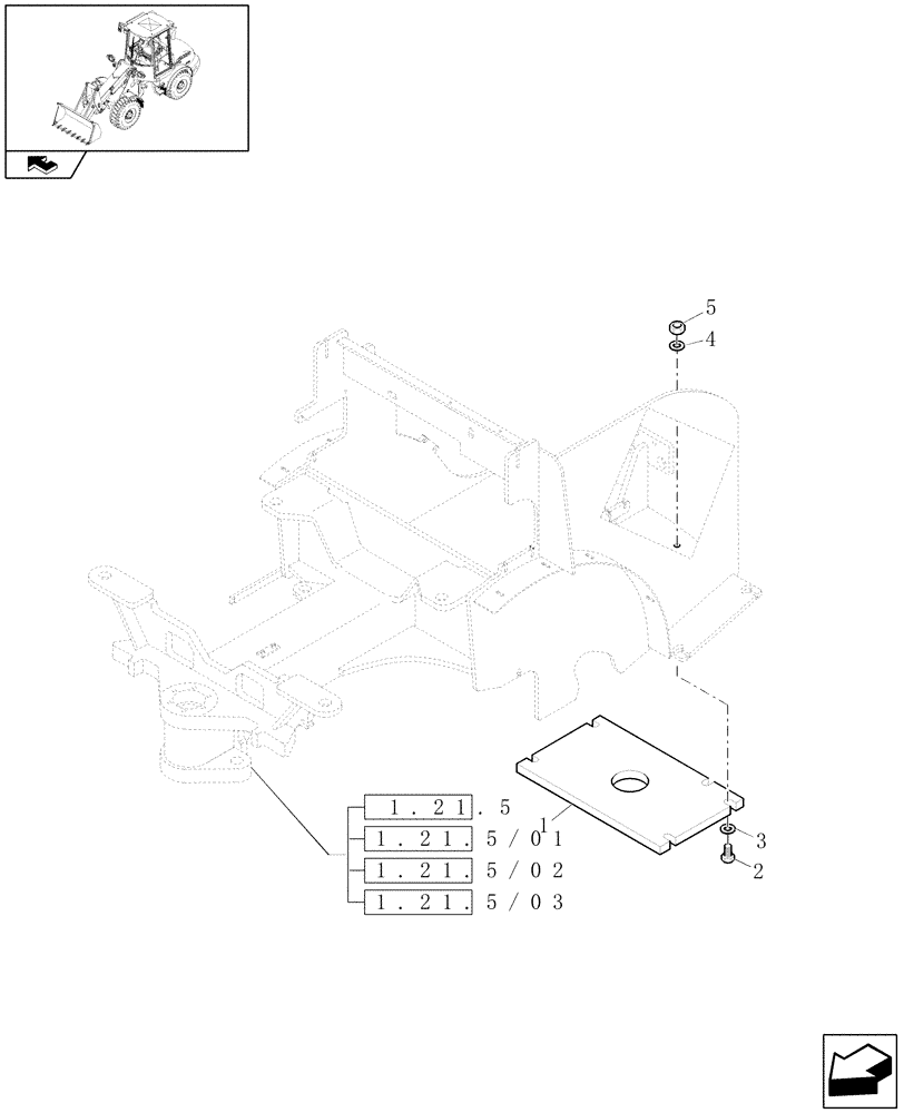 Схема запчастей Case 121E - (707) - REAR ADDITIONAL COUNTERWEIGHT (18) - VARIATIONS