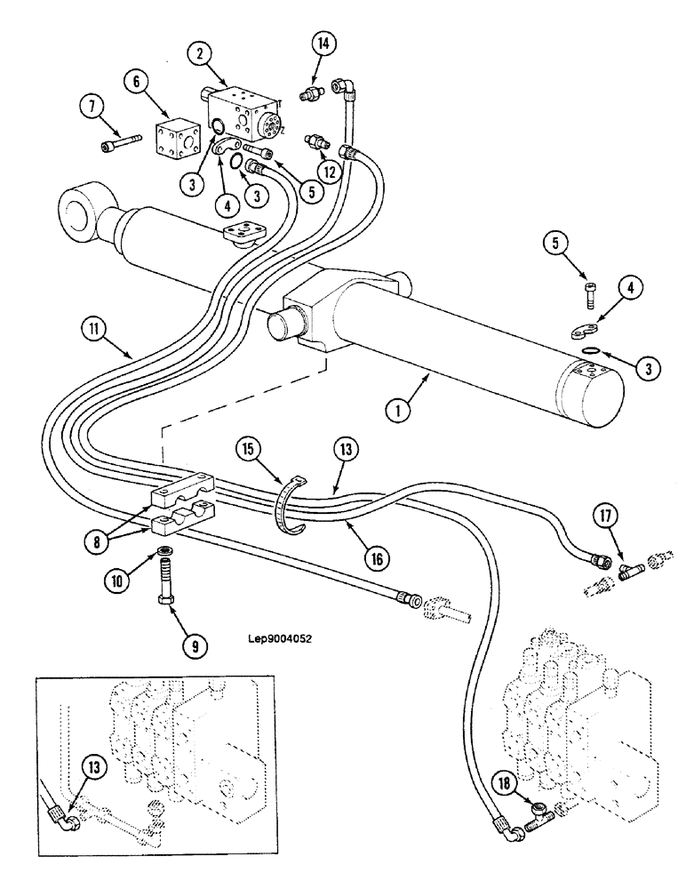 Схема запчастей Case 688C - (8G-024) - BOOM HYDRAULIC CIRCUIT (LINKED BOOM) (07) - HYDRAULIC SYSTEM