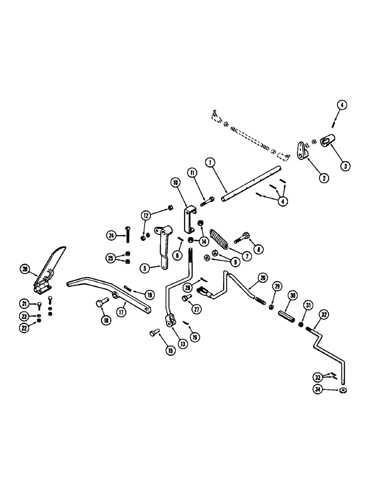 Схема запчастей Case 480CK - (053A) - LOWER THROTTLE LINKAGE, (148B) SPARK IGNITION ENGINE 