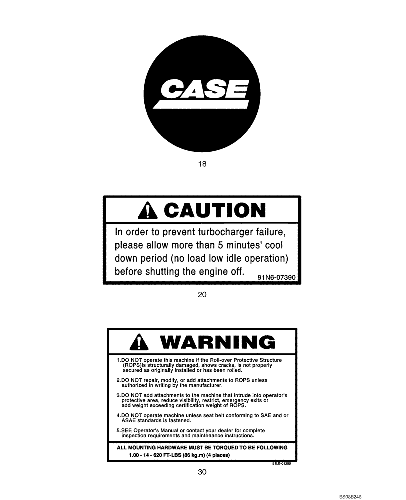 Схема запчастей Case 1221E - (09-41[01]) - DECALS - CAB (87745539) (09) - CHASSIS/ATTACHMENTS