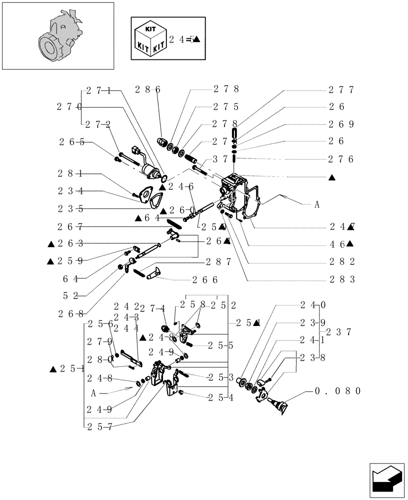 Схема запчастей Case CX16B - (0.140[02]) - INJECTION PUMP - CONTROL (10) - ENGINE