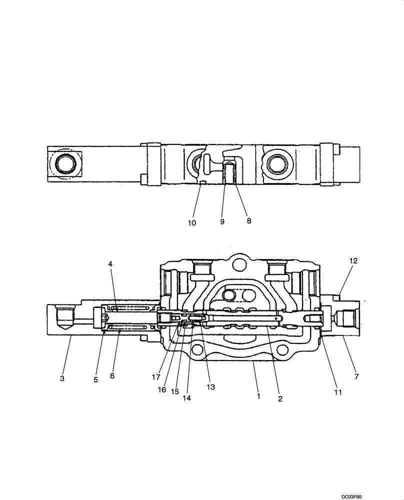 Схема запчастей Case CX14 - (08-31[00]) - VALVE ASSY - ARM (08) - HYDRAULICS