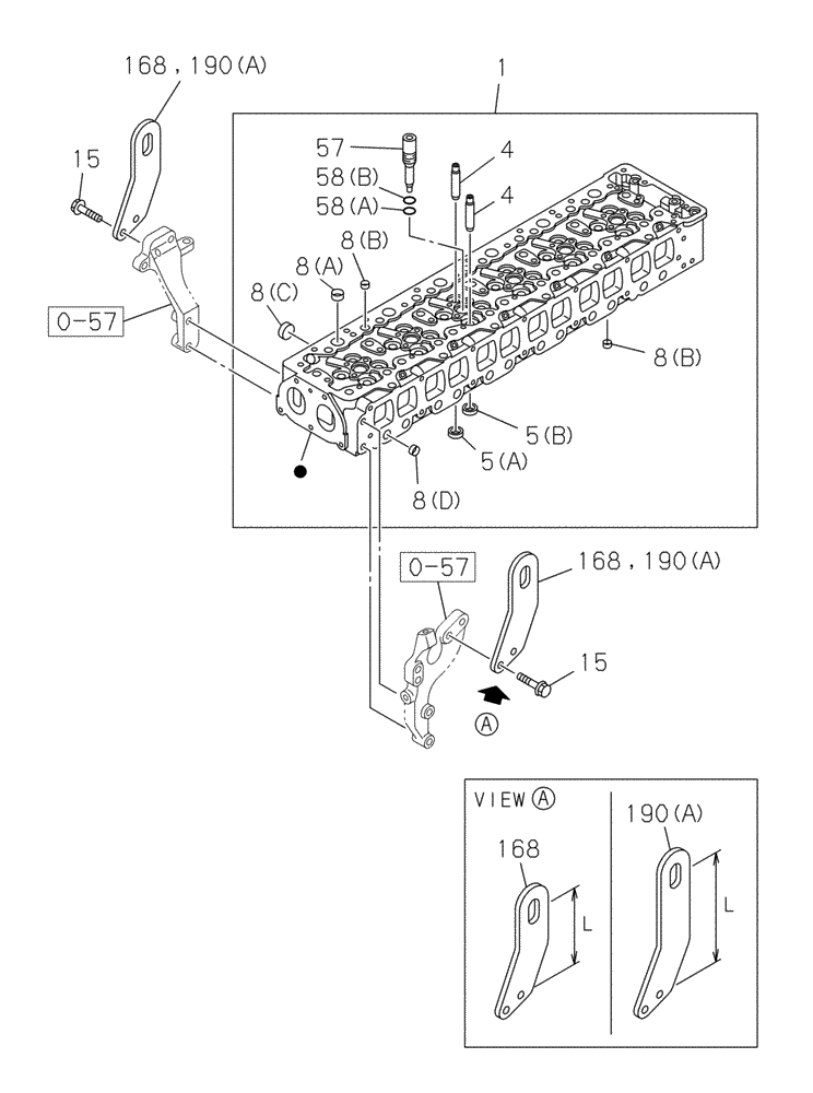 Схема запчастей Case CX470C - (02-011-01[01]) - CYLINDER HEAD (01) - ENGINE