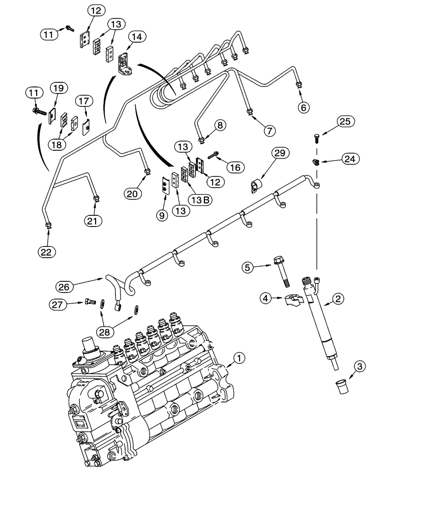 Схема запчастей Case 721C - (03-05) - FUEL INJECTION SYSTEM (03) - FUEL SYSTEM